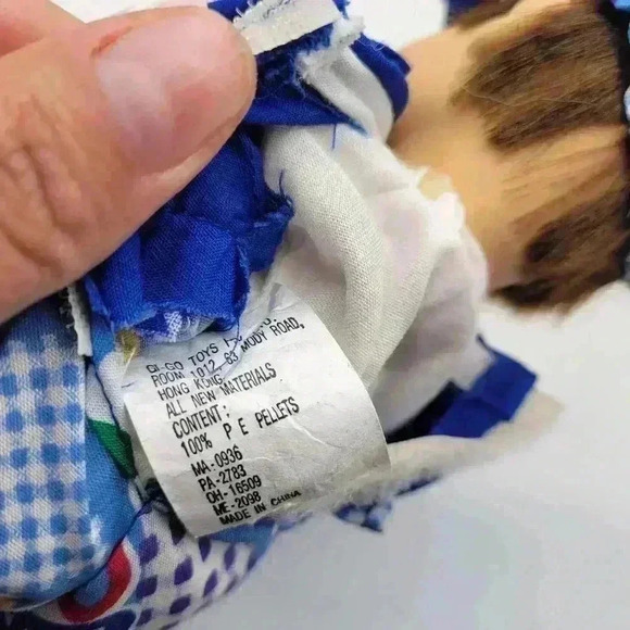 Vintage Lot of Two Palm Pals Bean Bag Kid Boy and Girl Pink Blue Outfit With Tag - Picture 11 of 14